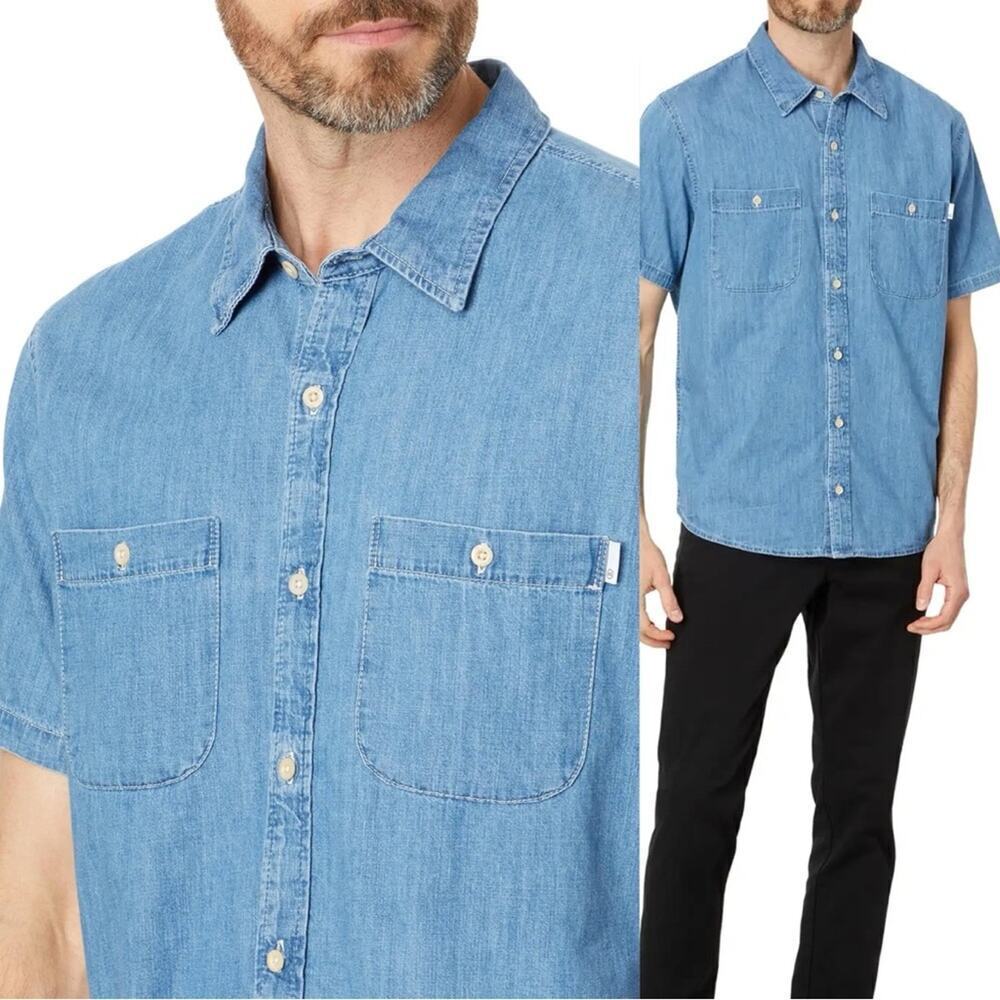 AG Wayne Denim Short Sleeve Shirt Sz XL